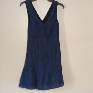 NWOT Rag & Bone 100% Silk Cocktail Navy Savanna Dress size 4